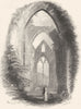 WALES. Tintern Abbey. DUGDALE 1845 old antique vintage print picture