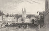 WILTSHIRE. Marlborough, Wiltshire. DUGDALE 1845 old antique print picture