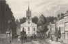 LONDON. Church street, Hampstead, Middlesex. DUGDALE 1845 old antique print