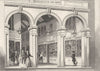LONDON. North Entrance of Burlington Arcade, London. DUGDALE 1845 old print