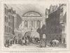 LONDON. West Side of Temple Bar London. DUGDALE 1845 old antique print picture