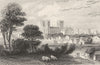 YORKSHIRE. The City of York. DUGDALE 1845 old antique vintage print picture