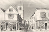 SUFFOLK. Ipswich, and the Church of St Lawrence. DUGDALE 1845 old print