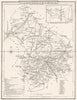 CAMBRIDGESHIRE. County map. Polling places. Coach roads. DUGDALE 1845 old