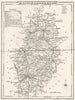 NOTTINGHAMSHIRE. County map. Polling places. Coach roads. DUGDALE 1845 old