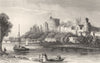 BERKSHIRE. The Castle of the British Sovereign, Windsor. DUGDALE 1845 print