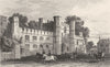 SUSSEX. Battle Abbey. DUGDALE 1845 old antique vintage print picture