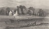 BERKSHIRE. Runney Mead, or Magna Charta Island. DUGDALE 1845 old antique print