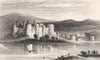 WALES. Conwy Castle. DUGDALE 1845 old antique vintage print picture
