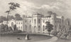 LONDON. Roehampton Priory. DUGDALE 1845 old antique vintage print picture