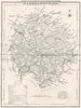HEREFORDSHIRE. County map. Polling places. Coach roads. DUGDALE 1845 old