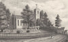 WARWICKSHIRE. Harborne Church. DUGDALE 1845 old antique vintage print picture
