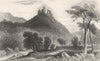 DEVON. Oakhampton Castle, Devon. DUGDALE 1845 old antique print picture