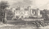 DURHAM. Ravensworth Castle, Durham. DUGDALE 1845 old antique print picture