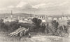 LEICESTERSHIRE. Town of Leicester, Leicestershire. DUGDALE 1845 old print