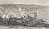 DEVON. The Town of Ashburton, Devon. DUGDALE 1845 old antique print picture