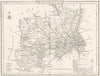MIDDLESEX. County map. Polling places. Coach roads. DUGDALE 1845 old