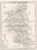 BUCKINGHAMSHIRE. County map. Polling places. Coach roads. DUGDALE 1845 old