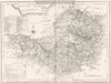 SOMERSET. County map. Polling places. Coach roads. DUGDALE 1845 old
