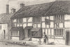 WARWICKSHIRE. The Birth-place of Shakspeare, Stratford-on-Avon. DUGDALE 1845