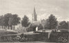 WARWICKSHIRE. Stratford-upon-Avon, Warwickshire. DUGDALE 1845 old print