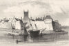 DURHAM. Hartlepool, Durham. DUGDALE 1845 old antique vintage print picture