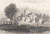 HERTS. Broxbourne, Herts. DUGDALE 1845 old antique vintage print picture