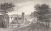 WALES. Village of Raglan, Monmouthshire. DUGDALE 1845 old antique print