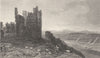 CUMBRIA. Brough Castle. DUGDALE 1845 old antique vintage print picture