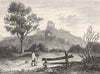 DORSET. Corfe Castle, Dorset. DUGDALE 1845 old antique vintage print picture