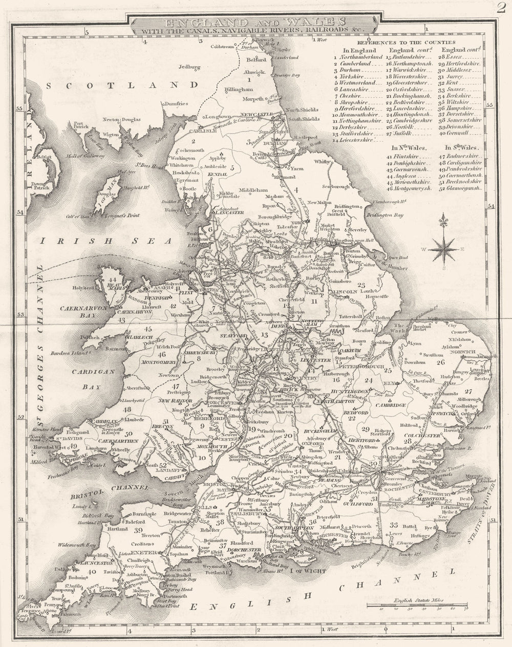 ENGLAND & WALES. County map. Polling places. Coach roads. DUGDALE 1845 old