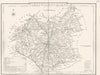 LEICESTERSHIRE. County map. Polling places. Coach roads. DUGDALE 1845 old