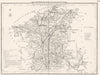 WORCESTERSHIRE. County map. Polling places. Coach roads. DUGDALE 1845 old