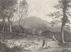 DEVON. Bren-tor, Devon. DUGDALE 1845 old antique vintage print picture