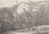 DEVON. Near Chudleigh, Devon. DUGDALE 1845 old antique vintage print picture