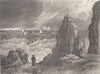 DEVON. View in Plymouth sound. DUGDALE 1845 old antique vintage print picture