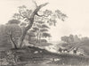 WALES. The Vale of Llanwillan. DUGDALE 1845 old antique vintage print picture