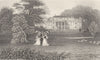 SUFFOLK. Oakley park the seat of Sir Edward Kerrison, Bart. DUGDALE 1845 print