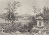 SURREY. Near Woking, Surrey. DUGDALE 1845 old antique vintage print picture