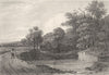 KENT. Near Tonbridge. DUGDALE 1845 old antique vintage print picture