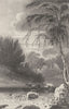 WALES. Llanddewi Cardiganshire. DUGDALE 1845 old antique vintage print picture