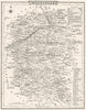 WILTSHIRE. County map. Polling places. Coach roads. DUGDALE 1845 old