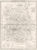 SHROPSHIRE. County map. Polling places. Coach roads. DUGDALE 1845 old