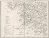 YORKSHIRE. County map. Polling places. Coach roads. DUGDALE 1845 old