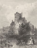 LONDON. Canonbury Tower. DUGDALE 1845 old antique vintage print picture