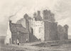 GLAMORGANSHIRE. Landaff Castle, Glamorganshire. DUGDALE 1845 old antique print