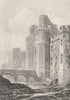 SUSSEX. Herstmonceux Castle, Sussex. DUGDALE 1845 old antique print picture