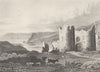 WALES. Penarth Castle. DUGDALE 1845 old antique vintage print picture