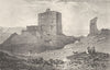 NORTHUMBERLAND. Norham Castle, Northumberland. DUGDALE 1845 old antique print