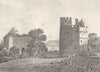 CUMBRIA. Kirkby Muxloe Castle. DUGDALE 1845 old antique vintage print picture
